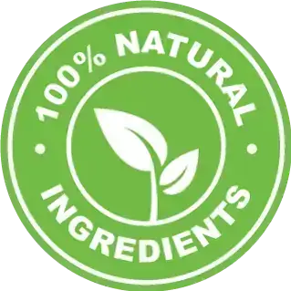 100% Natural Ingredients badge